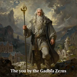 gandalf as zeuss, painting