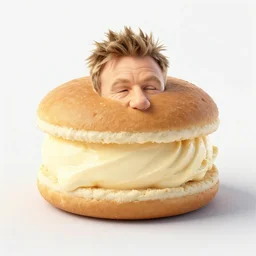gordon ramsey looking like an ice cream sandwich