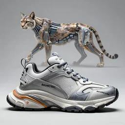 detailed balenciaga sneakers design of a biomechanical lynx by subjekt zero
