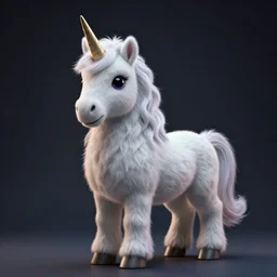 full body pose, hyperrealistic photograph of a cute wooly unicorn, dim volumetric lighting, 8 k, octane beautifully detailed render, extremely hyper detailed, intricate, epic composition, cinematic lighting, masterpiece, trending on artstation, very very detailed, stunning, hdr, smooth, sharp focus, high resolution, award, winning photo, dslr, 5 0 mm