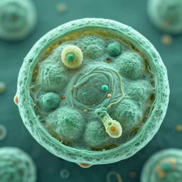 highly - detailed, high - res, close up of plant cell