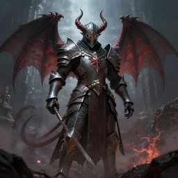 a demonic hellish knight, hell, epic fantasy art, artsation, 4 k uhd