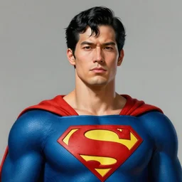 portrait of a superman as an asian hero, highly detailed, digital painting, artstation, concept art, wallpaper, smooth, sharp focus, illustration, art by artgerm and greg rutkowski and alphonse mucha