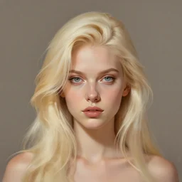 portrait of garfield as a pale blond woman, high quality, digital painting, artstation
