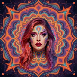 psychedelic album cover in the style of Hannah Yata 4k