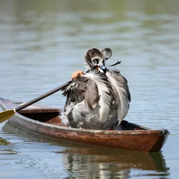 and he unrolled his feathers, and rowed him softer home