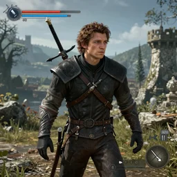 Tom Holland in The Witcher 3, gameplay, 8k, HD