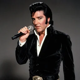 elvis on black velvet by edgar leeteg, authentic, dramatic lighting