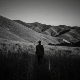 an approaching shadow, black and white photography by fan ho
