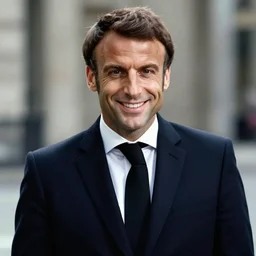 Emmanuel Macron vicious smile in American Psycho (1999)