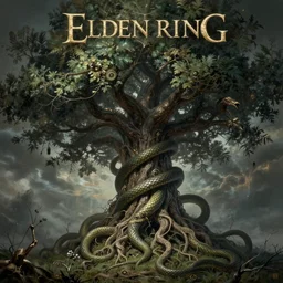 hyper detailed ultra sharp yggdrasil tree, epic aesthetic, doom, elden ring, serpent entwined in the roots, masterpiece, elite, ornate, intricate, digital painting, concept art, smooth, sharp focus, illustration, art by zdizslaw beksinski and dan mumford, alexey egorov, felix englund, trending on artstation 8 k