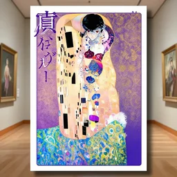 professionally drawn shoujo mature horror mystery romance manga comic cover, beautifully drawn museum portrait coherent professional, drawn by ilya kuvshinov, gustav klimt, alphonse mucha and tsutomu nihei. japanese script kanji hiragana on the cover. simplistic minimalist stylized cover art. pink & purple & blue full color.