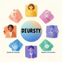 artwork that illustrates the concept of diversity, equity and inclusion. beautiful high quality 8 k digital art.