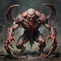 artwork by john howe of a the angry abomination