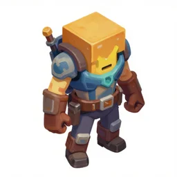 isometric character, fallout npc! gouache, kitbash, arcane, overwatch, white background