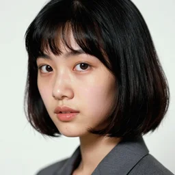 ektachrome, 3 5 mm, highly detailed : incredibly realistic, youthful asian demure, perfect features, feminine cut, beautiful three point perspective extreme closeup 3 / 4 portrait photo in style of chiaroscuro style 1 9 7 0 s frontiers in flight suit cosplay vogue fashion edition,