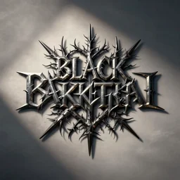 black metal band logo, unreadable text, metal font, looks like a silhouette of tree branches, complex, horizontal