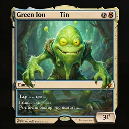 A Green slime monster, fantasy artwork, fantasy monster, in style of Steve Argyle and John Avon, Magic the gathering card vibes, 8k resolution