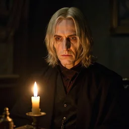 a beautiful portrait of voldemort illuminated by a candle in a dark room, by rembrandt featured on artstation