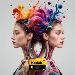 kodak portra, 8 k, shintaro kago, studio light, fashion photography portrait, symmetrical, woman with head splitting in two showing exploded view anatomy, head neck and shoulders, conjoined twin, by victo ngai, kilian eng vibrant colors, dynamic lighting, digital art, winning award masterpiece, fantastically beautiful, illustration, aestheticly inspired by beksinski and dan mumford, upscale with simon stalenhag work, artstation, 8 k