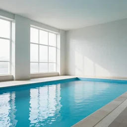 photo of tiled walls no windows indoor giant pool room, bright, 8 k photorealistic, hd, high details, trending on artstation