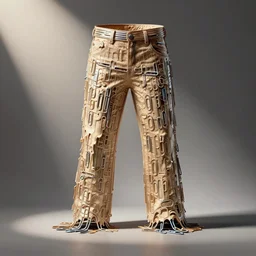 dripping melting pants made from melted paperclips