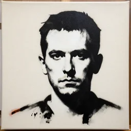 banksy self portrait art on canvas
