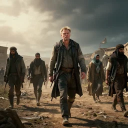 palestine, people walking, action scene, an epic fantasy, dramatic lighting, cinematic, establishing shot, extremely high detail, photorealistic, cinematic lighting, artstation, octane render, by christopher nolan, horizon forbidden west