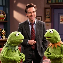 film still of seinfeld in the muppets movie