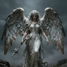 a biblically accurate angel. Highly detailed. 8k. Fantasy horror.