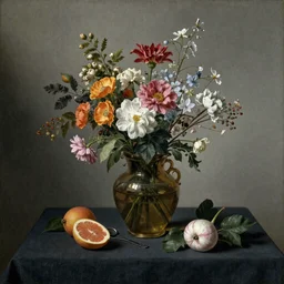 painting, Dutch style, old masters, still life with flowers,