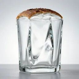 bread made of clear glass, modern, abstract art