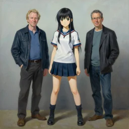 Richard Schmid and Jeremy Lipking and antonio rotta, full length portrait painting of Yuna from Final Fantasy