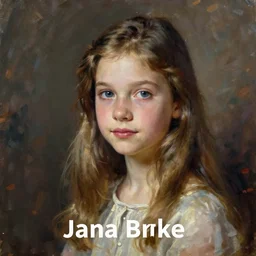 Painting of a young girl by artist Jana Brike