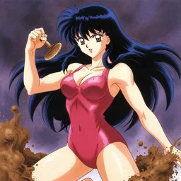 Demonic Dirt Elimination Magic Woman, anime by Yoshitaka Amano, color by Kodak