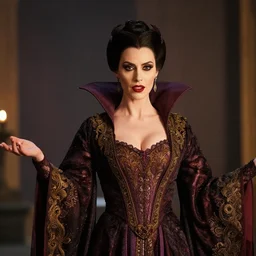 professional photograph of a real - life vampire queen with ornate robes. extremely detailed. dslr. 5 0 mm 8 k