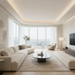 the interior of a translucent high end apartment