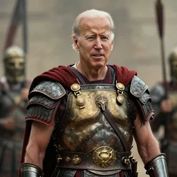 film still of joe biden as a spartan warrior in the movie 3 0 0, 8 k