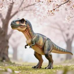 “ a portrait photo of tyrannosaurus as little kid at a sakura tree, side shot, by shunji dodo, 8 k resolution, black and white photo, high quality ”