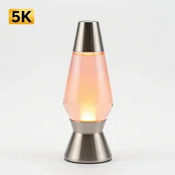 elegant lava lamp, 8k product photo, isolated on a pure white background, centered, entire object in frame, sharp focus, soft studio lighting