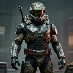 master chief in the style of spawn