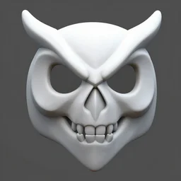 owl skull mask, stylized stl, 3 d render, activision blizzard style, hearthstone style, darksiders art style