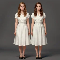 anya taylor - joy emma watson, symmetrical front view, full body shot, white corsican dress, highly detailed, digital painting, artstation, concept art, sharp focus, illustration, art by aleksi briclot, raphael lacoste, magali villeneuve