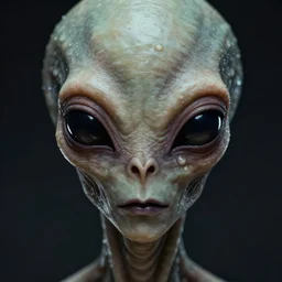 portrait of an alien, extra - terrestrial, creepy, macro head shot, mystery, symmetrical face, exif, beautiful, art by wlop + artgerm