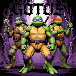 gothic 4 teenage mutant ninja turtles by josan gonzalez, paul lehr, godmachine and james gurney,
