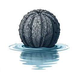 water reflection micro detail flat illustration on white matte paper background for vector svg format, intricate macro closeup, highly detailed, centered, digital painting, artstation, smooth, sharp focus, illustration