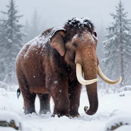 a mammoth in the middle of a snowstorm, dmt entity, lsd art, sd art, trending on artstation, style greg rutkowski