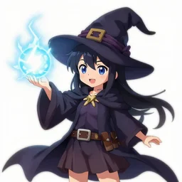 a cute wizard girl conjuring a lightening ball, character art portrait, anime key visual, official media, illustrated by tom bagshaw, wlop, kentaro miura, extremely detailed, 8 k, trending on artstation, cinematic lighting, beautiful