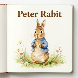 Wonderful watercolor of Peter Rabbit from the Peter Rabbit picture book.