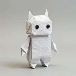 a cute origami robot, incredibly detailed, textured paper, beautiful paper sculpture, akira yoshizawa